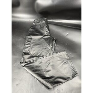 Highway Pants Womens 11 Black‎ Bootcut Pockets Faux Leather High Rise